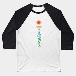 Celestial Celtic Hands Reaching for Source Baseball T-Shirt